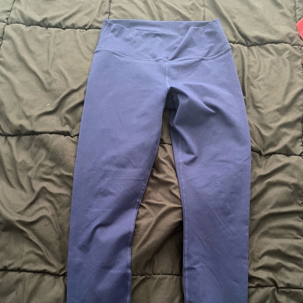 Fabletics Navy Blue Powerhold 7/8 Leggings